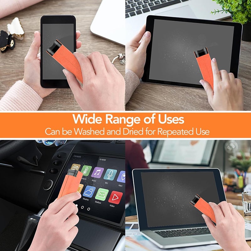 usefulpro 2 Pcs Fingerprint Proof Screen Cleaner Safe for All Phones Glasses Tablet Laptop TV Watch Screens (Rouge Hermes) - Image 5
